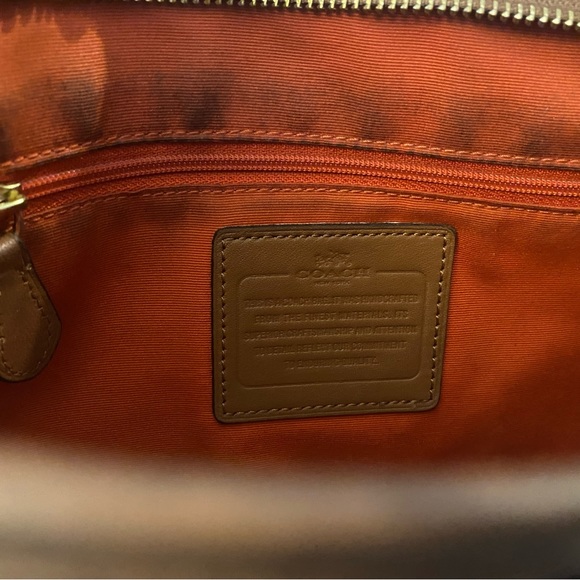 Coach Brown Signature Coated Canvas Varsity Stripe File Messenger Bag - Picture 8 of 14